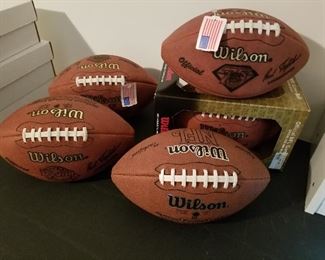 Lot # 162  - $200  FIVE NFL Footballs 