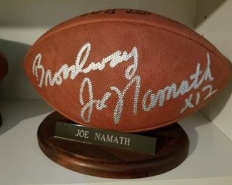 Lot # 164 - $150  Autographed Joe Namath Football 