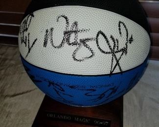 Orlando Magic Basketball Autographed (Back Pic) of Lot # 172
