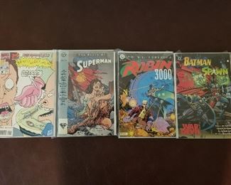 Lot # 190 - $23  FOUR Comic Books  - Death of Superman and others