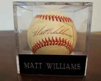 Lot #206 - $15  Autographed Matt Williams Baseball