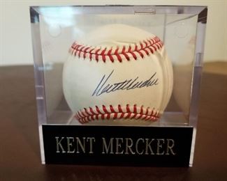Lot # 207 -  $ 25 Autographed Kent Mercker Baseball
