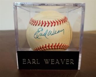 Lot # 210 -  $25  Autographed Earl Weaver Baseball