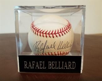 Lot # 214 - $30  Autographed Rafael Belliard Baseball