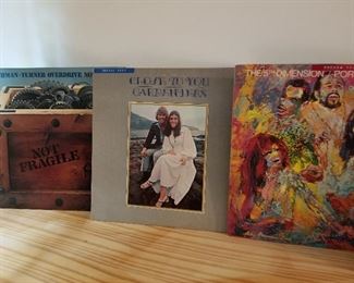Close up of Vinyl Albums from Lot #133