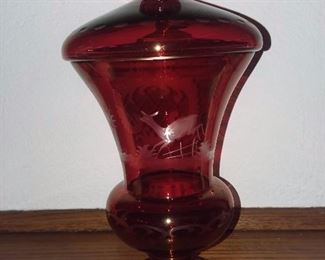 Antique Etched Glassware