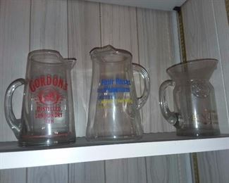 Assorted Barware Pitchers & Glassware