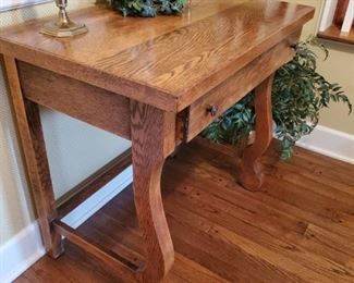 Antique Oak Library Table