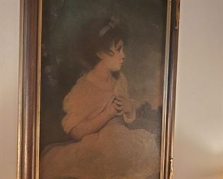 Antique , girl print