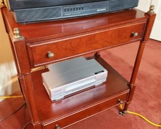 Older tv . Tea table