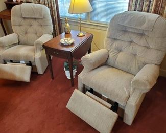 Like new LAZBOY upholstered recliners
