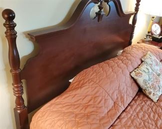 King bed. Mahogany