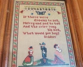 Needlepoint framed