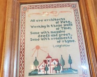 Needlepoint framed