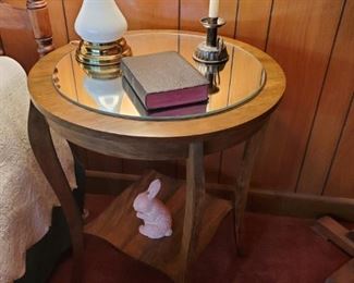 Antique, all original round table, radio table. Never painted