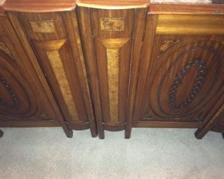 detail view of footboards