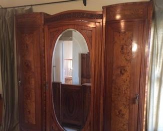 large mirrored armoire -  $350