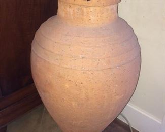 large clay decorative urn