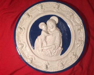 ceramic religious decor 18 inches in diameter