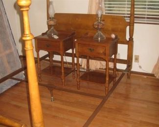 Pair of maple nightstands