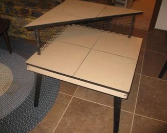 MCM corner table with matching step table and coffee table
