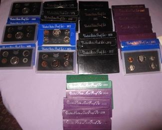 United States coin Proof Sets 60's-90's