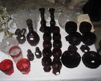 Avon Ruby glassware