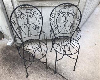 Iron patio chairs 