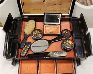 Vintage Asian vanity set