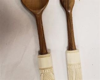 Walrus tusk ivory from the 1950s salad set