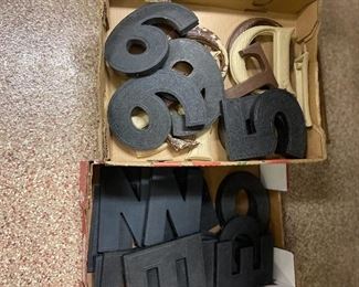 Plastic numbers and letters 