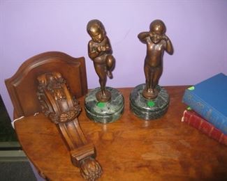Pair of bronze figures by B. Boutes