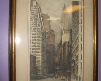 Wall Street etching