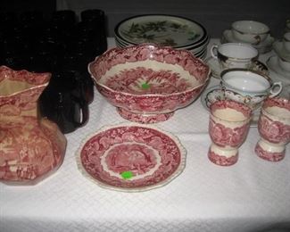 Mason's red ironstone transferware