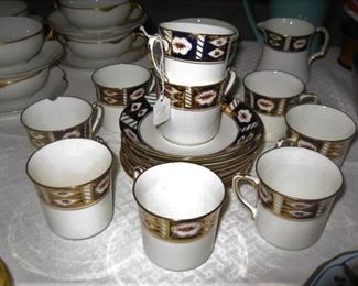 Radford's Stoke-on-Trent cups and saucers and creamer and sugar