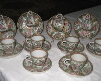 Antique Rose Medallion cups and saucers