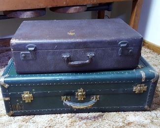Hartmann Tourobe wardrobe case & Vntg Tanners Council America Cowhide Leather Bag