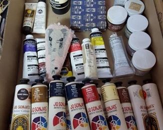 Artist paints