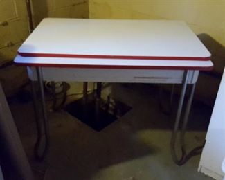 vintage enamel kitchen table