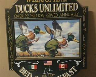 Ducks Unlimited Bed Breakfast Sign