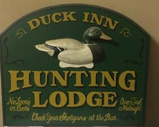 Duck Inn Hunting Lodge Sign