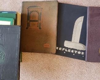 antique books, 1930s yearbooks