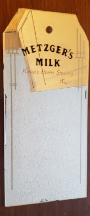 Antique milk glass sign