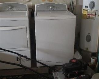 washer and electric dryer