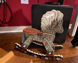 Handpainted rocking horse