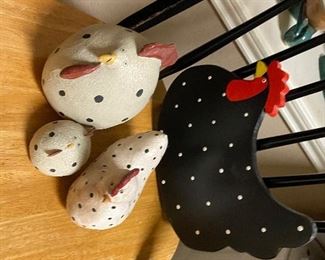 Polkadot roosters