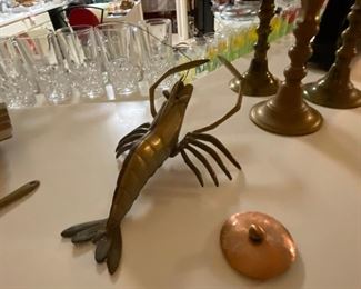 Brass crawfish perfect for upcoming crawfish season decoration