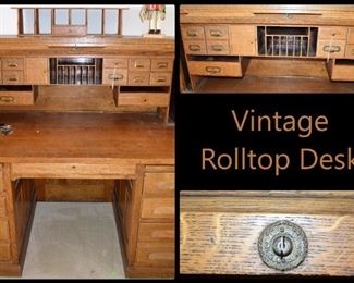 Vintage rolltop desk