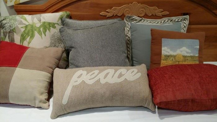 Lots of decorative pillows