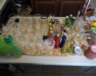 Glasses and fun mini bottles!